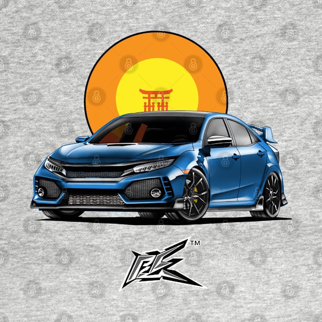 honda civic typeR fk blue by naquash